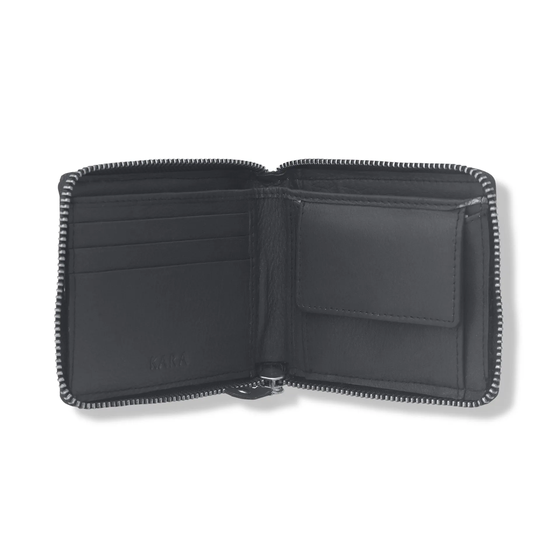 14089 Black Zip Around Wallet