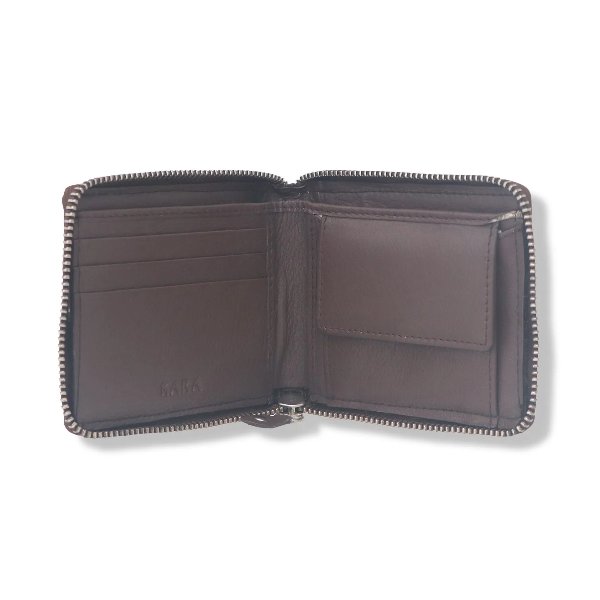 14089 Black Zip Around Wallet