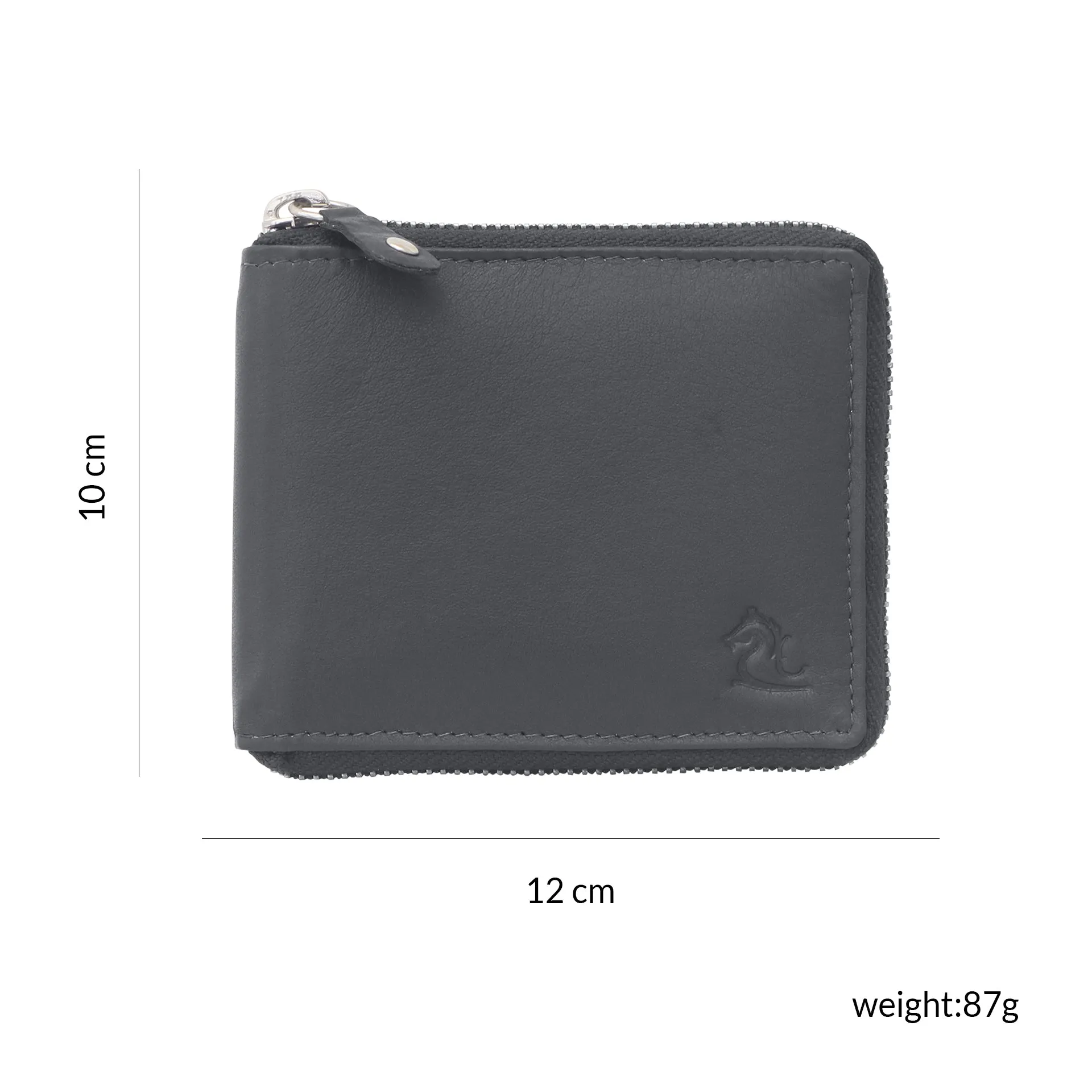 14089 Black Zip Around Wallet