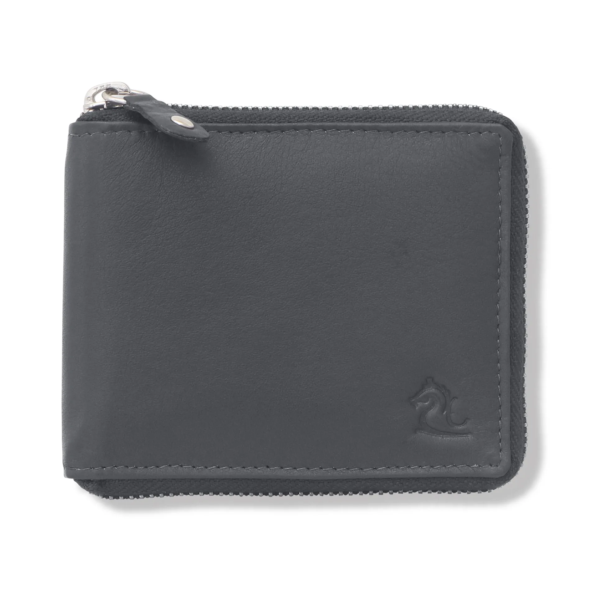 14089 Black Zip Around Wallet