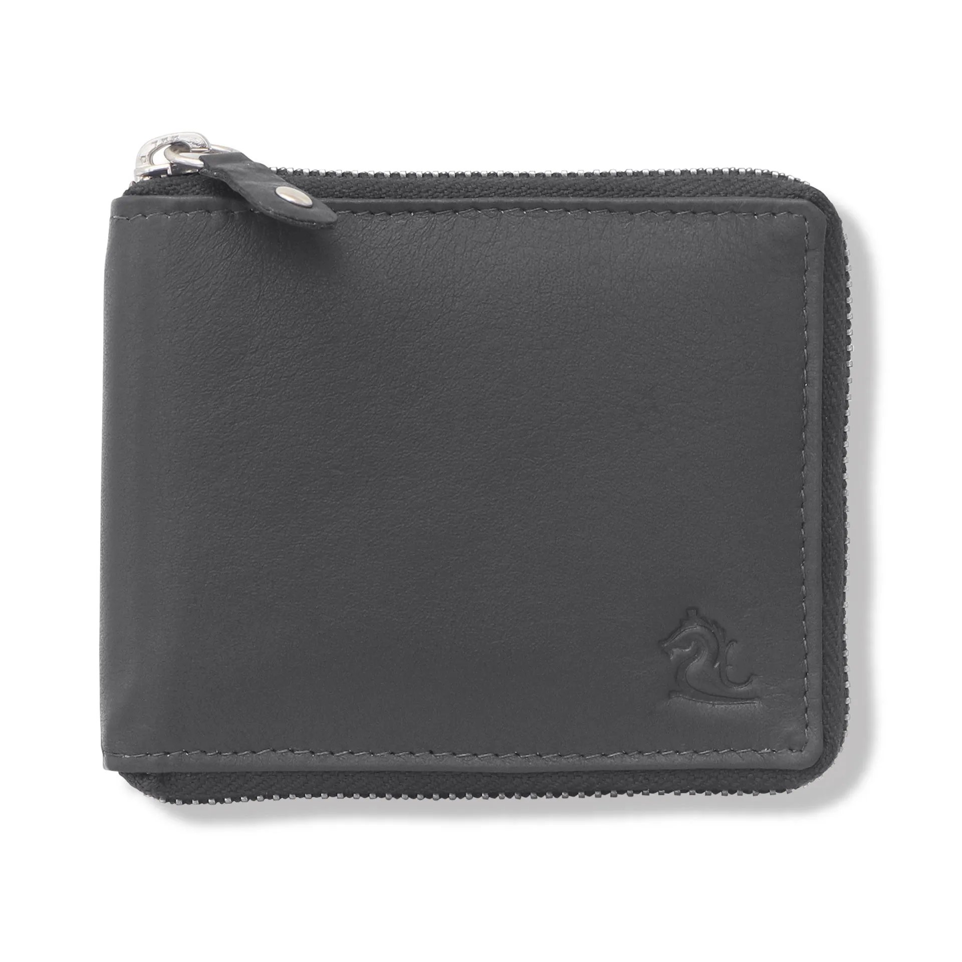 14089 Black Zip Around Wallet