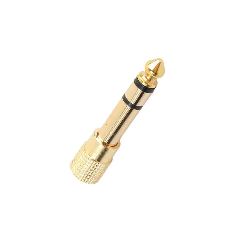 2Pcs Hridz 3.5mm Headphone Stereo to 6.35mm Jack Adapter for Earphone 1/4" Guitar