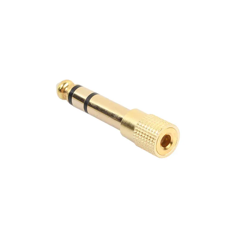2Pcs Hridz 3.5mm Headphone Stereo to 6.35mm Jack Adapter for Earphone 1/4" Guitar