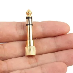 2Pcs Hridz 3.5mm Headphone Stereo to 6.35mm Jack Adapter for Earphone 1/4" Guitar