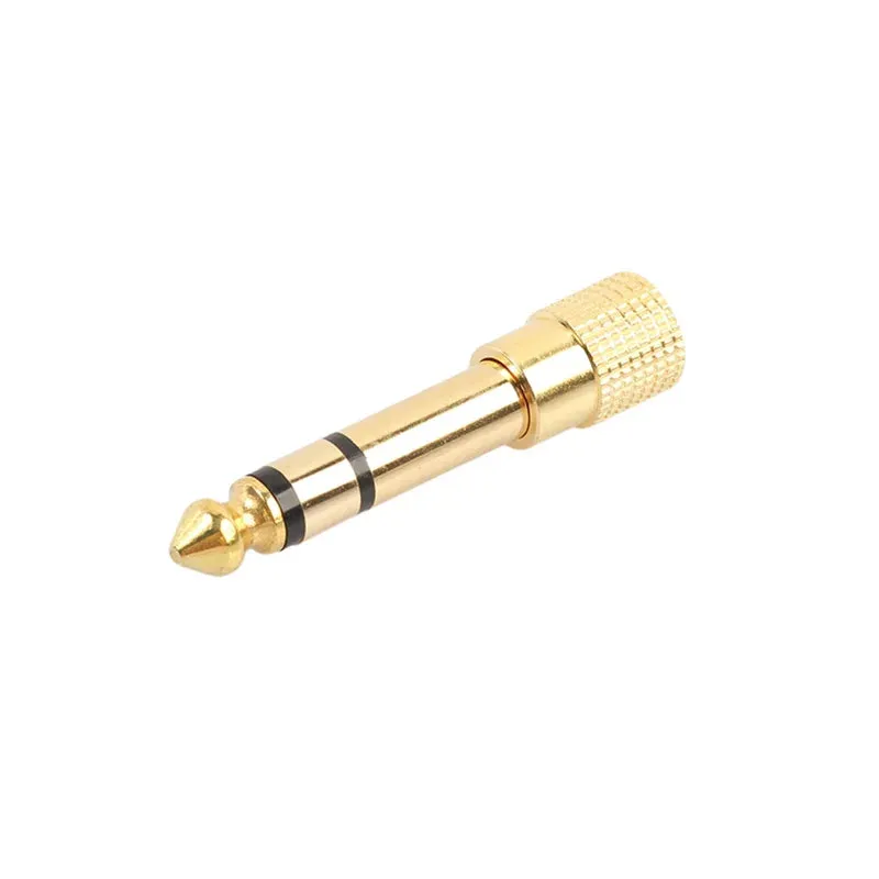 2Pcs Hridz 3.5mm Headphone Stereo to 6.35mm Jack Adapter for Earphone 1/4" Guitar