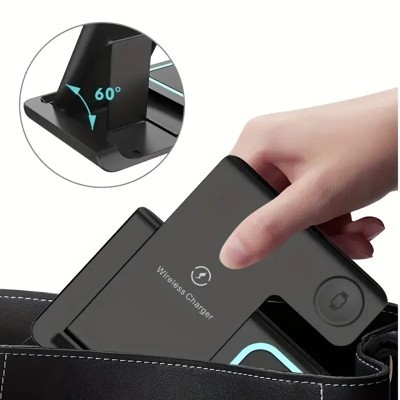 3-in-1 Folding Fast Wireless Charger Station