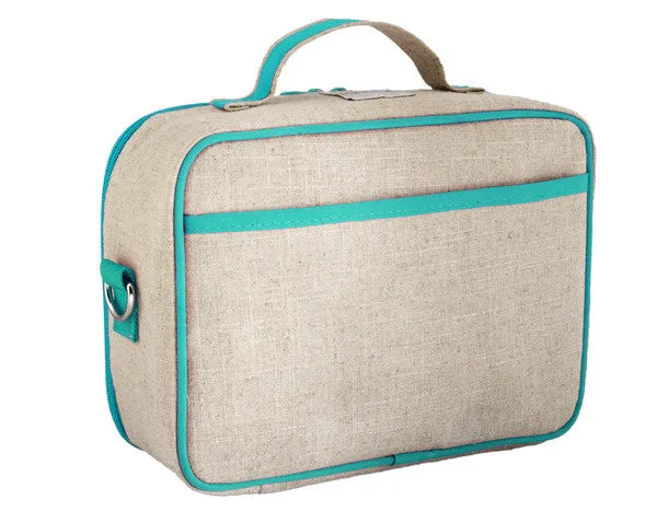 Aqua Bunny Lunch Box - Raw Linen