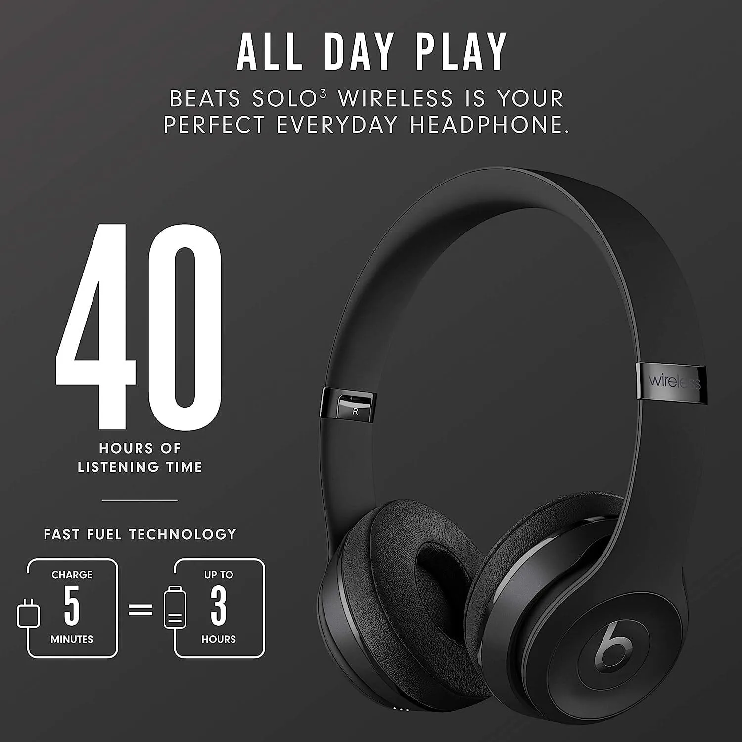 Beats Solo3 Wireless On-Ear Headphones  (Refurbished)