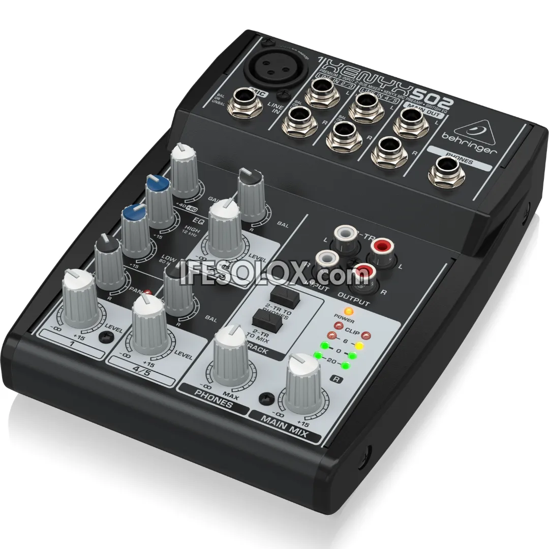 Behringer XENYX 502 Premium 5-Input Mixer with XENYX Mic Preamp and British EQ - Brand New