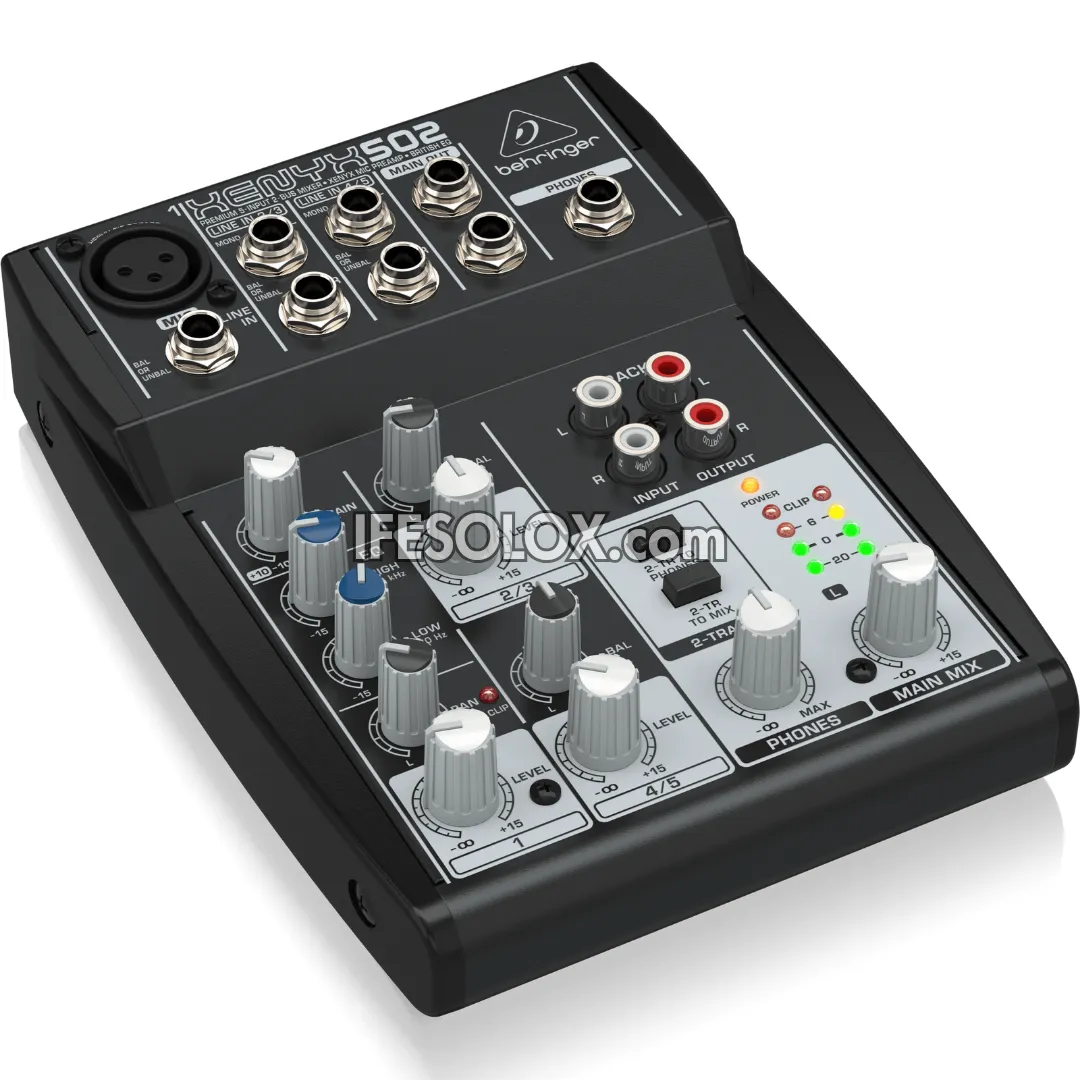 Behringer XENYX 502 Premium 5-Input Mixer with XENYX Mic Preamp and British EQ - Brand New