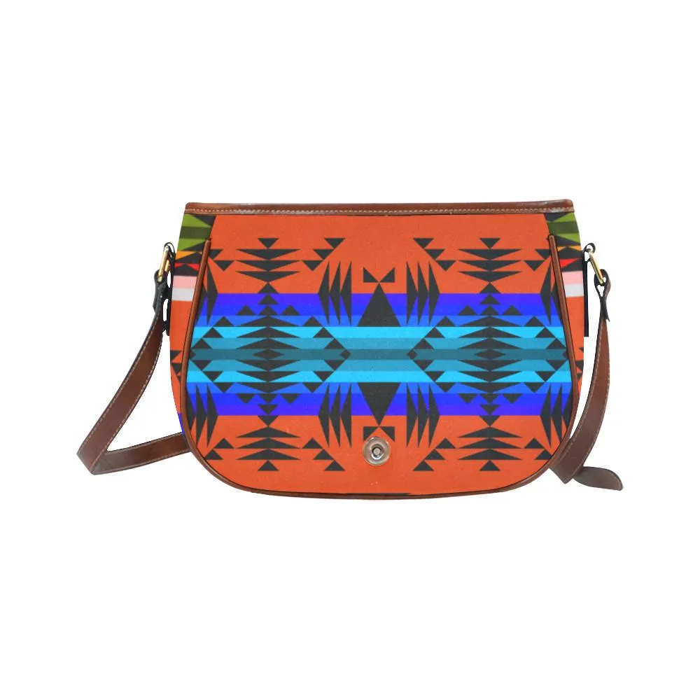 Between the Mountains Orange Saddle Bag/Small
