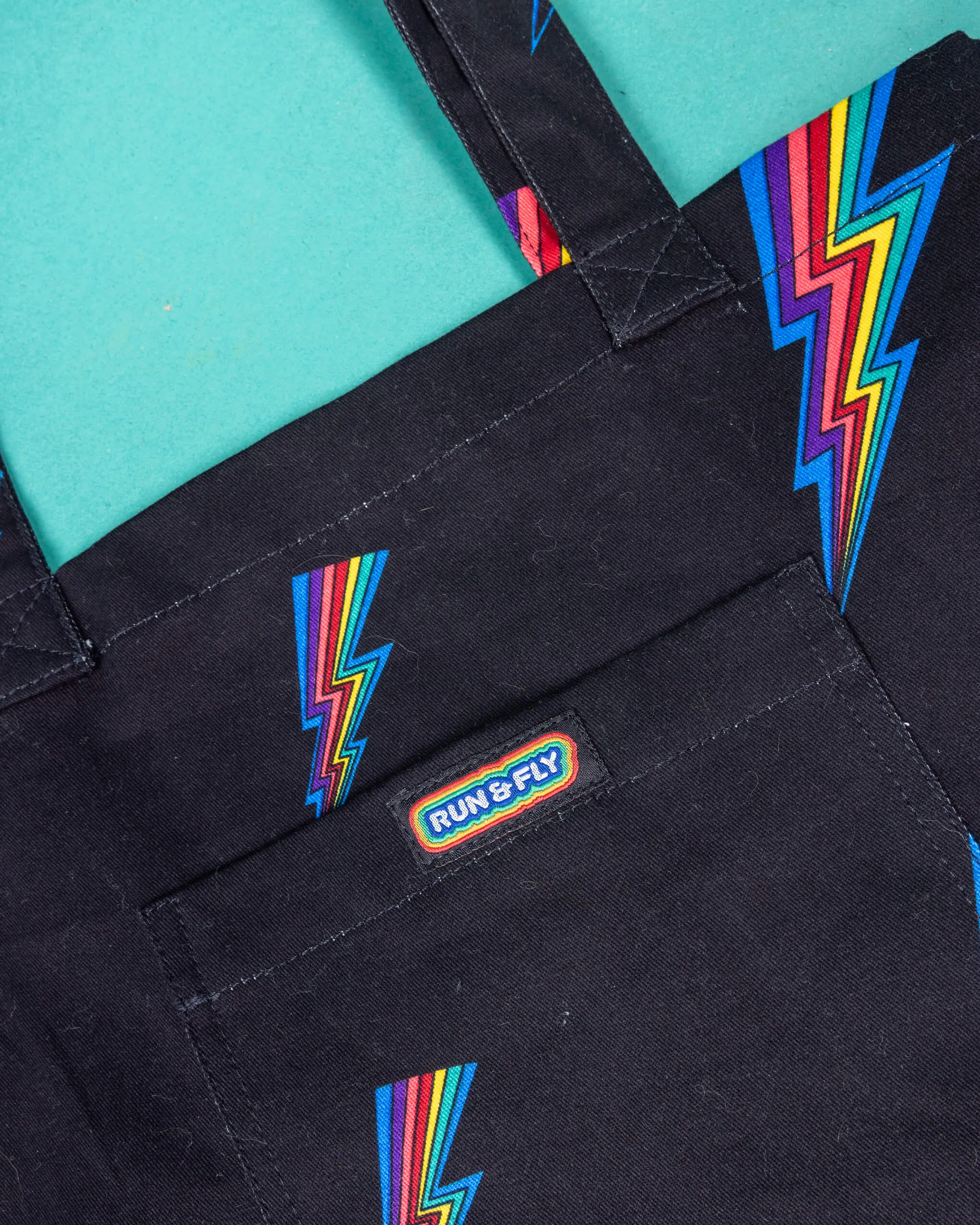 Black Lightning Tote Bag