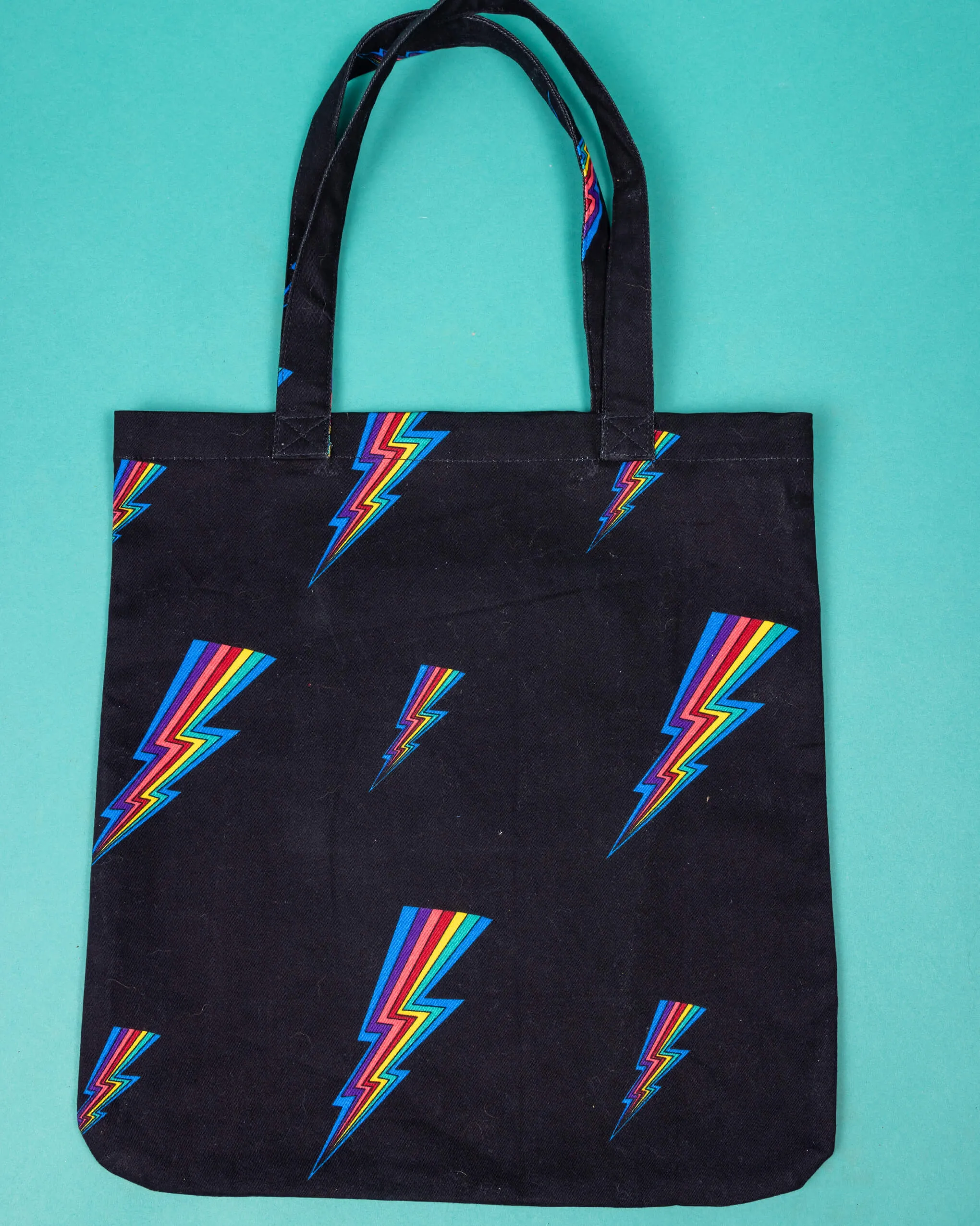 Black Lightning Tote Bag