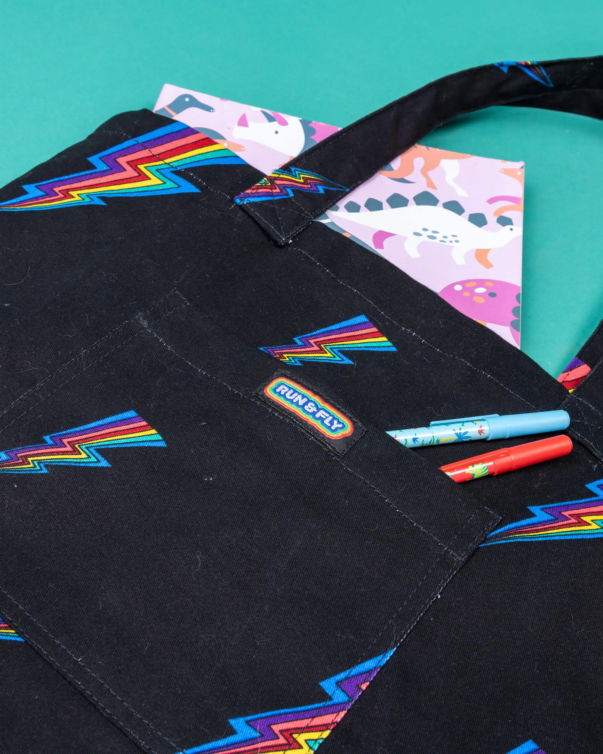 Black Lightning Tote Bag