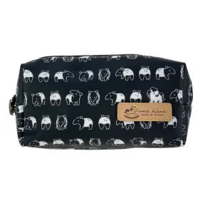 Black Tapir Rectangle Cosmetic Bag