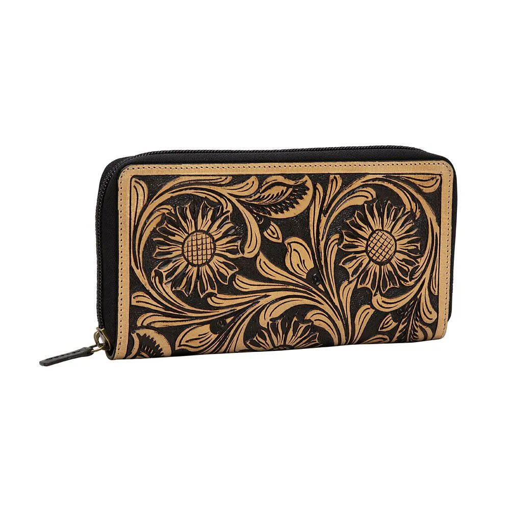 Black Walnut Leather RFID Blocking Wallet