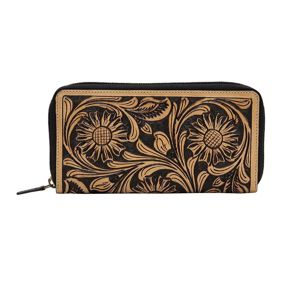 Black Walnut Leather RFID Blocking Wallet