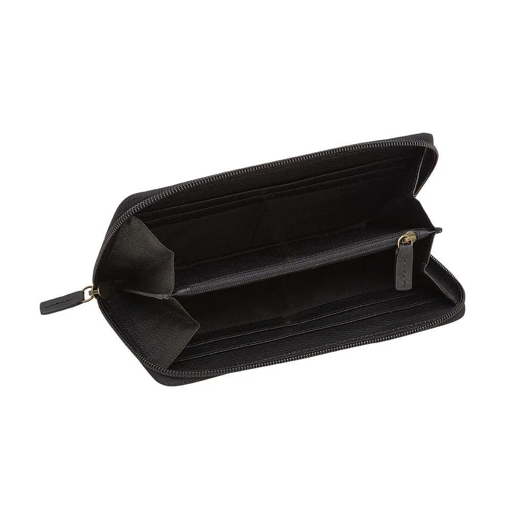 Black Walnut Leather RFID Blocking Wallet
