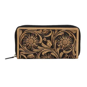 Black Walnut Leather RFID Blocking Wallet