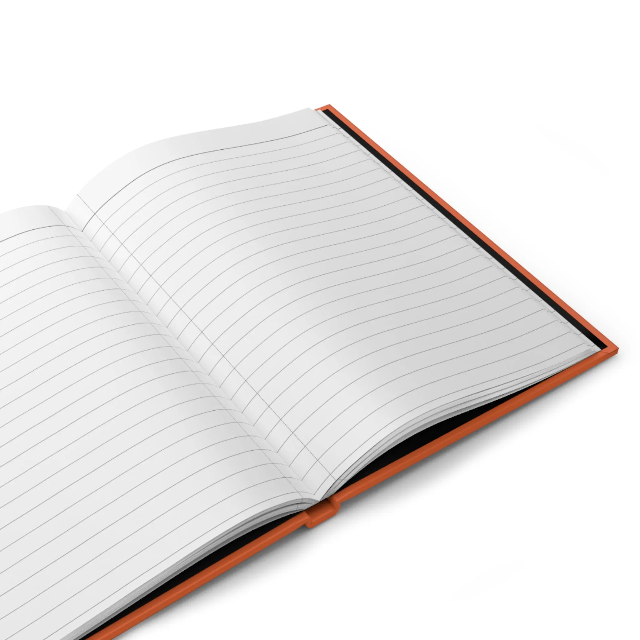 Brain Dump Orange Matte Hardcover Journal | Blank Book for Notes | Lined Notebook Diary Idea Log
