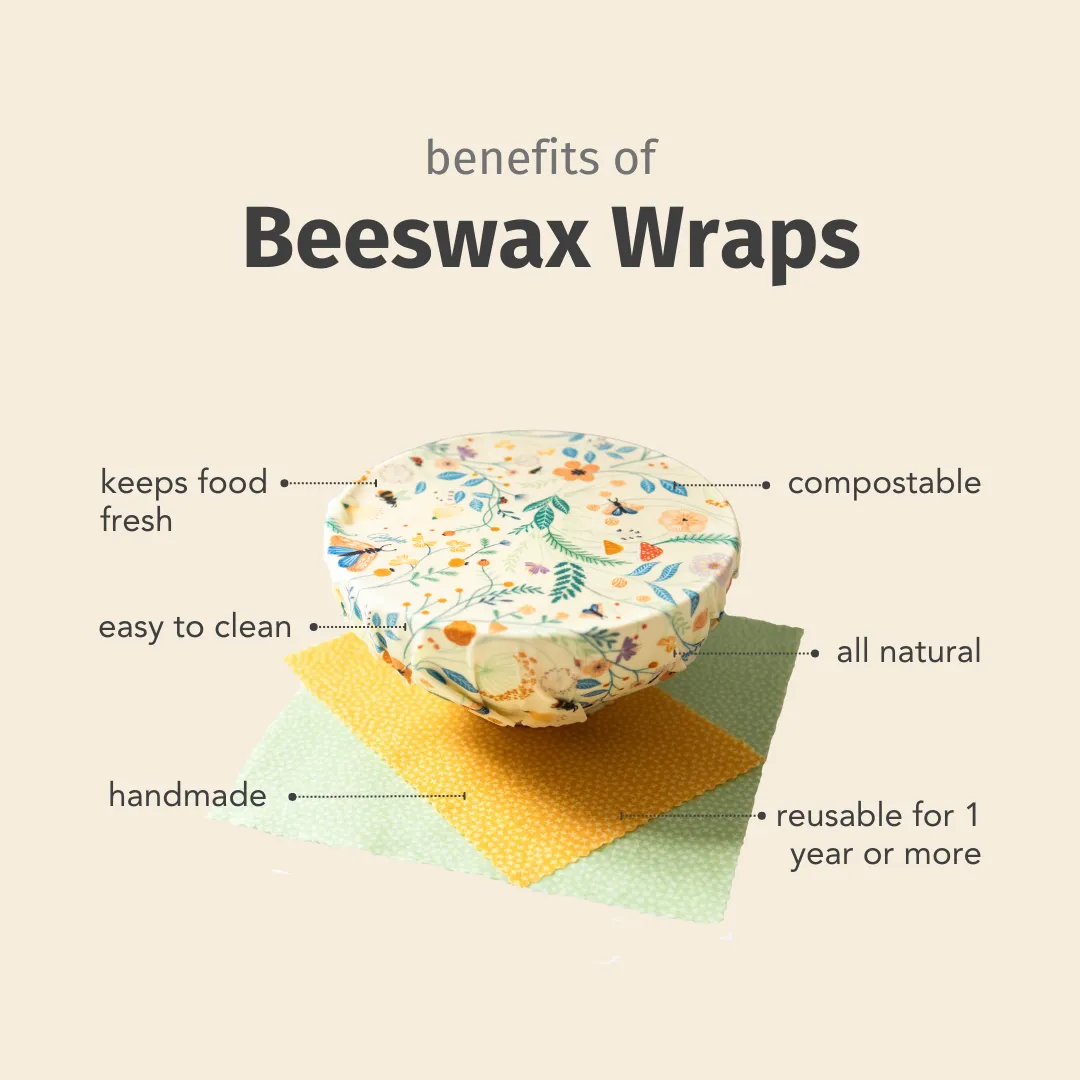 Bread Bag   Beeswax Wrap Set: Sienna Bears