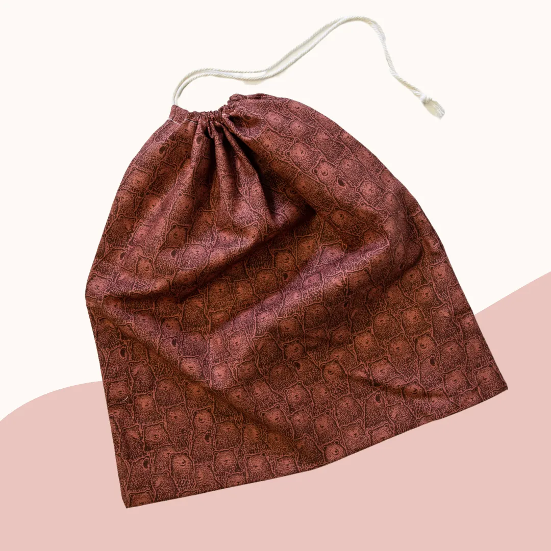 Bread Bag   Beeswax Wrap Set: Sienna Bears