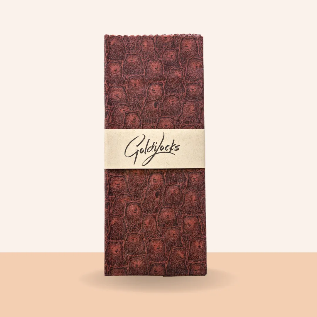 Bread Bag   Beeswax Wrap Set: Sienna Bears