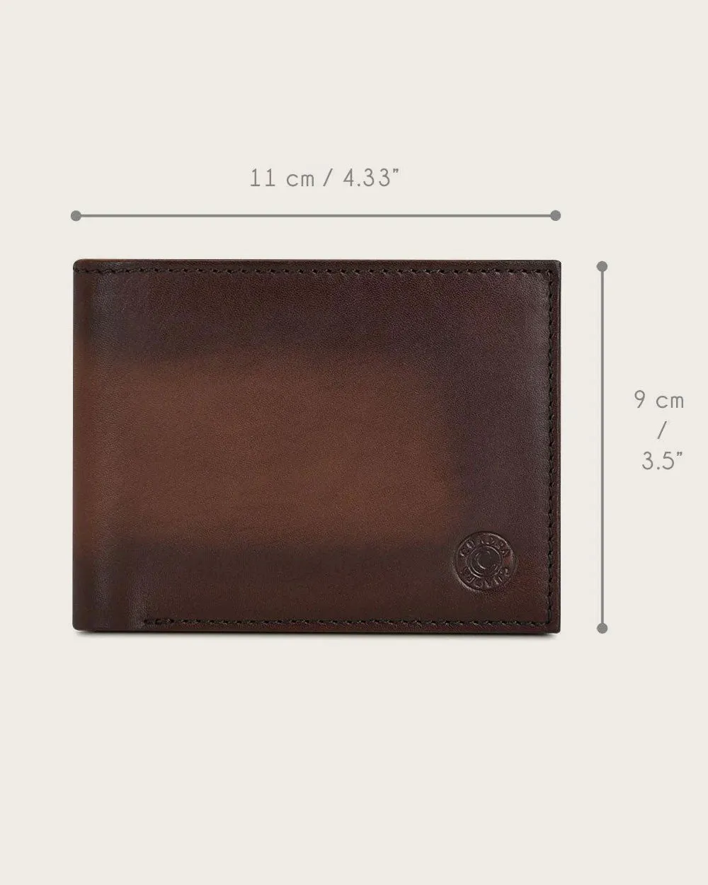 Brown bovine wallet