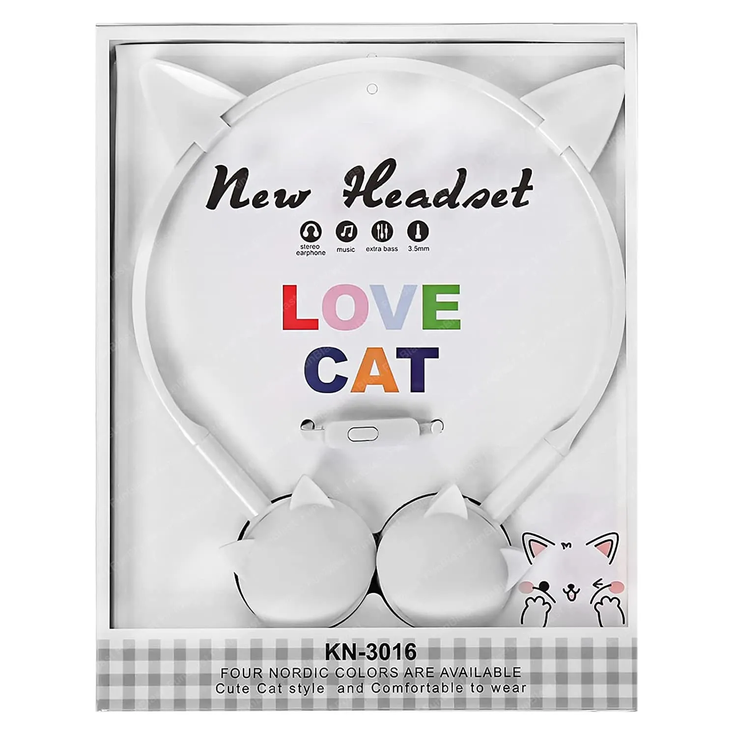 Cat/Rabbit Design Wired Small Headphones for Clear and Crisp Audio Experience with 3.5mm Jack