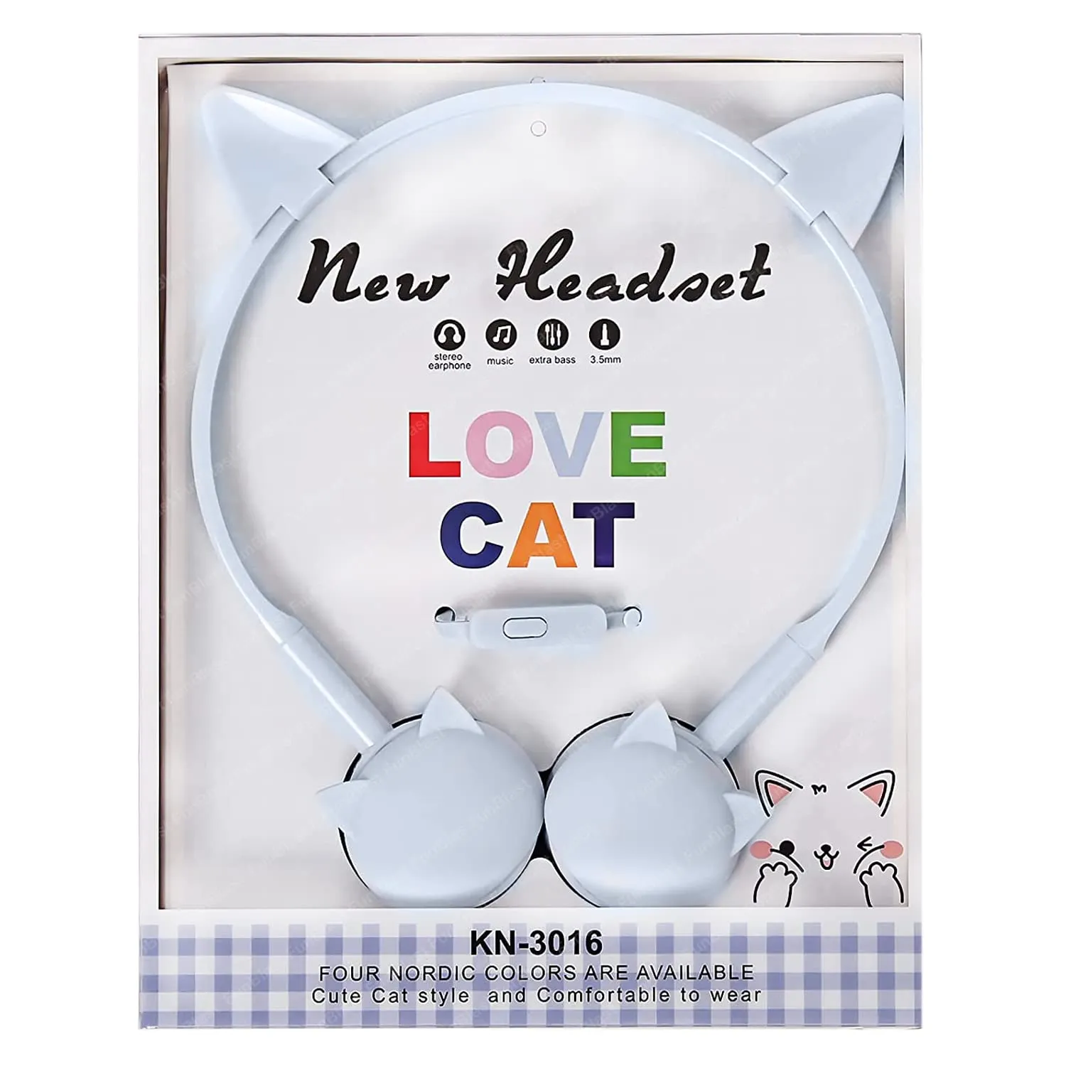 Cat/Rabbit Design Wired Small Headphones for Clear and Crisp Audio Experience with 3.5mm Jack