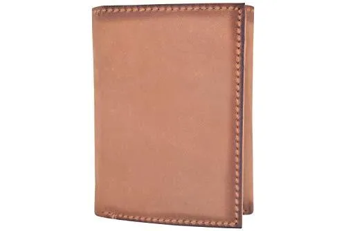 Cazoro Slim RFID Wallets for Men Genuine Leather Front Pocket Trifold Wallet RFID611281