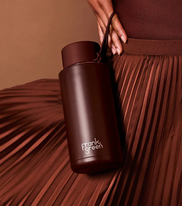 Ceramic Reusable Bottle - Chocolate 34oz 1Lt