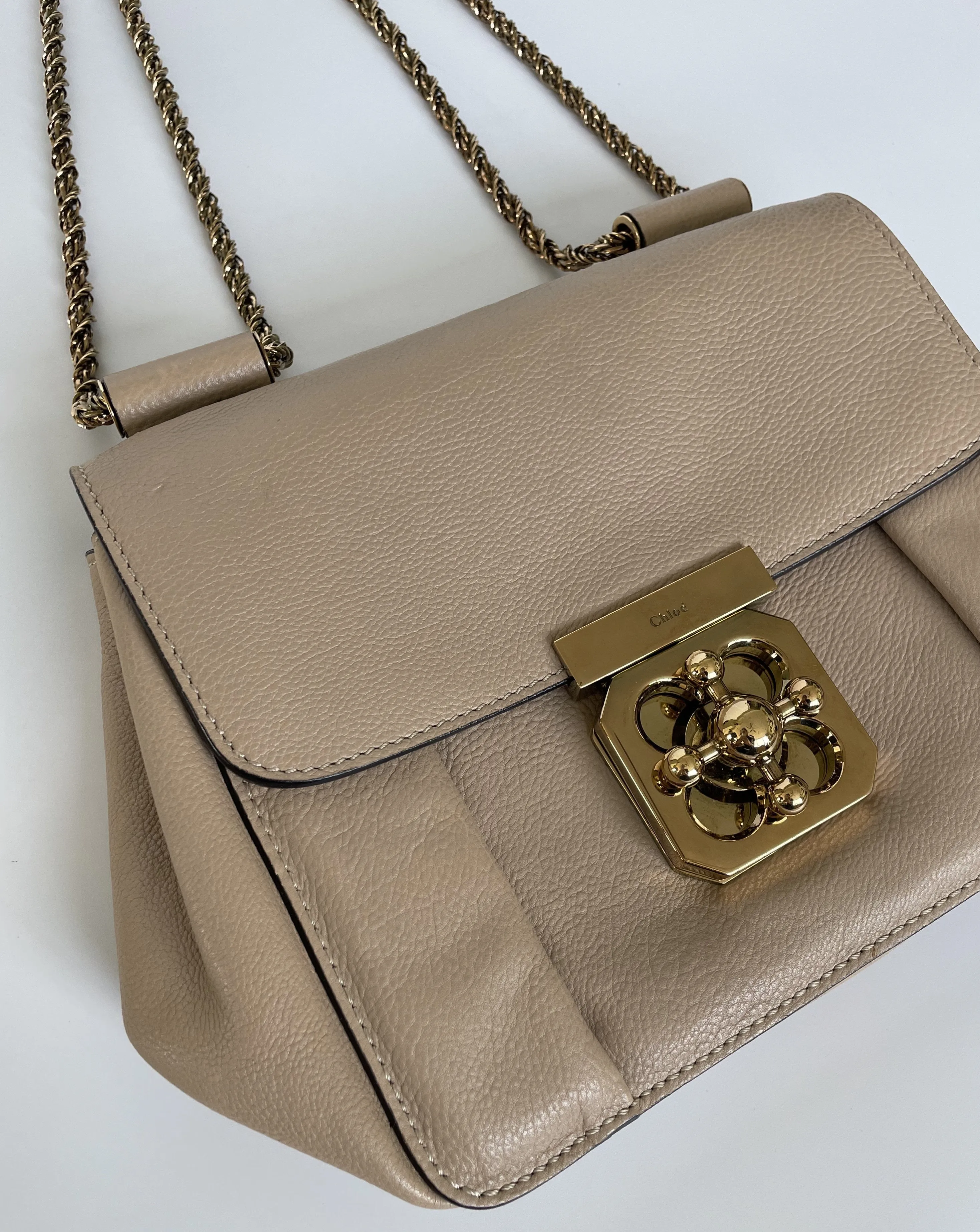 CHLOÉ | ELSIE SHOULDER BAG | BEIGE