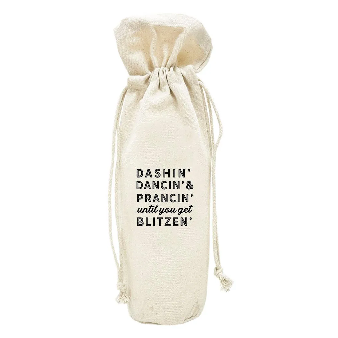 Christmas Canvas Wine Bag