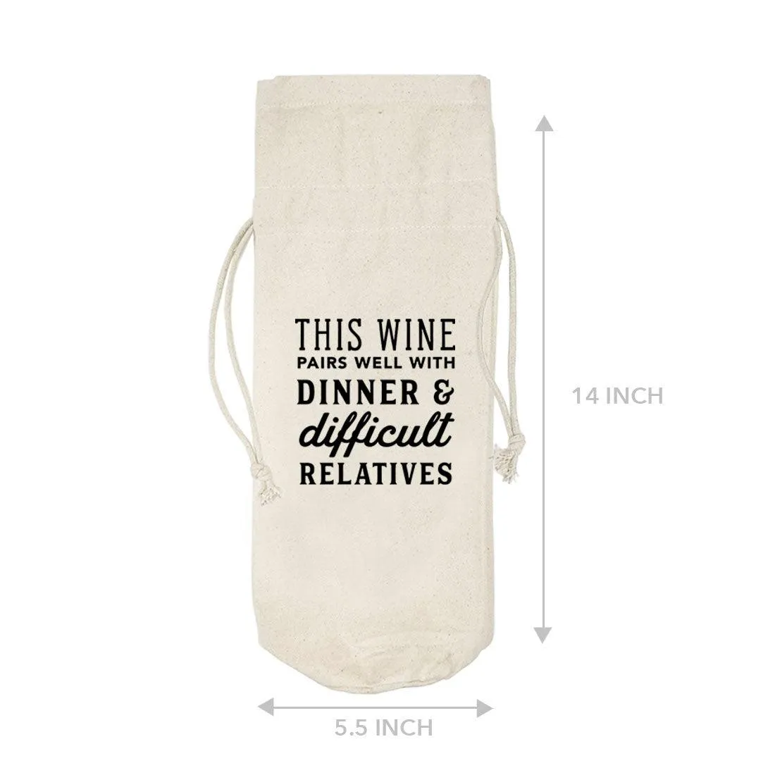 Christmas Canvas Wine Bag