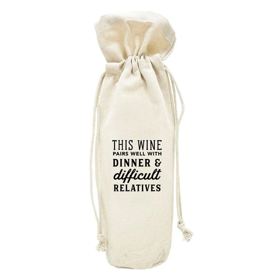 Christmas Canvas Wine Bag