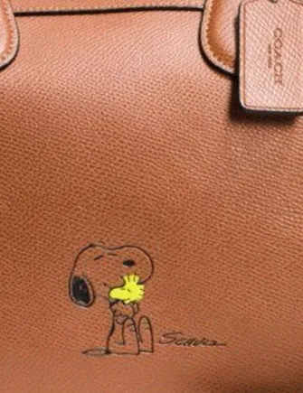 Coach X Peanuts Snoopy Bennett Crossgrain Satchel