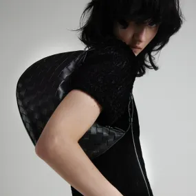 Cookie 28 Interknit Black Shoulder Bag
