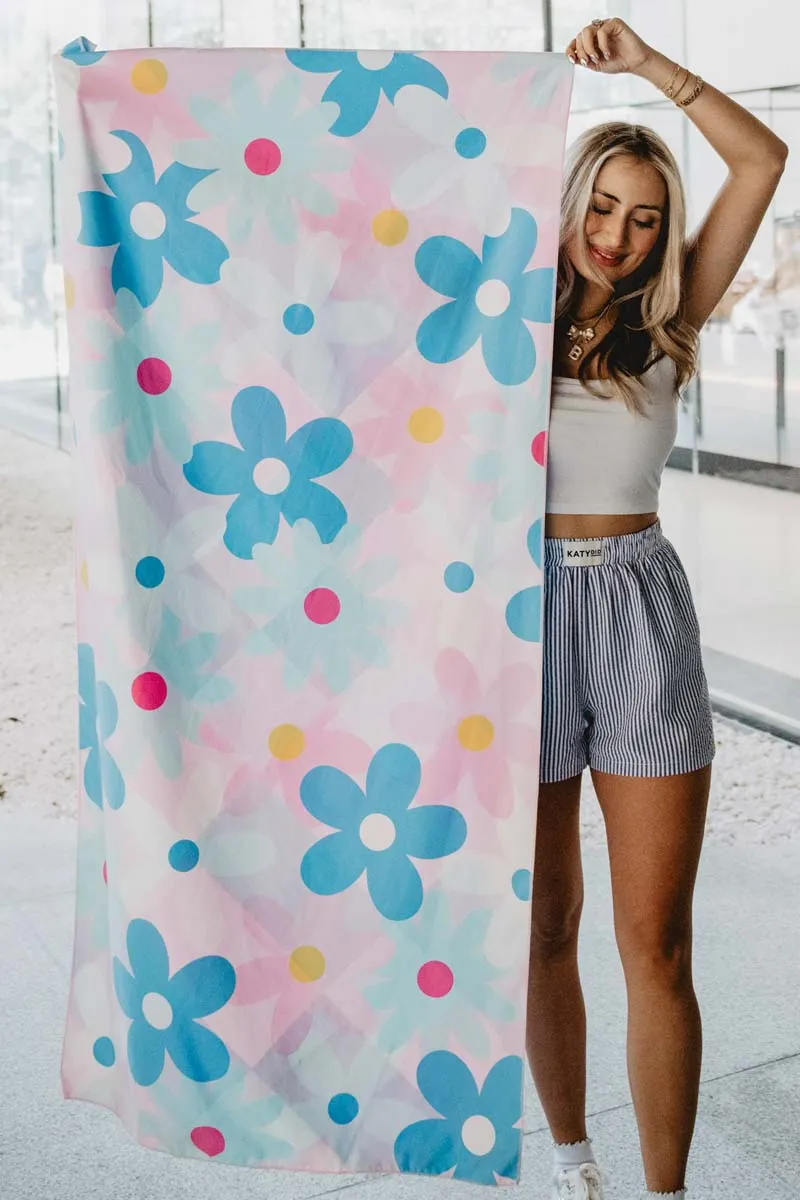 Cool Flowers Microfiber Towel