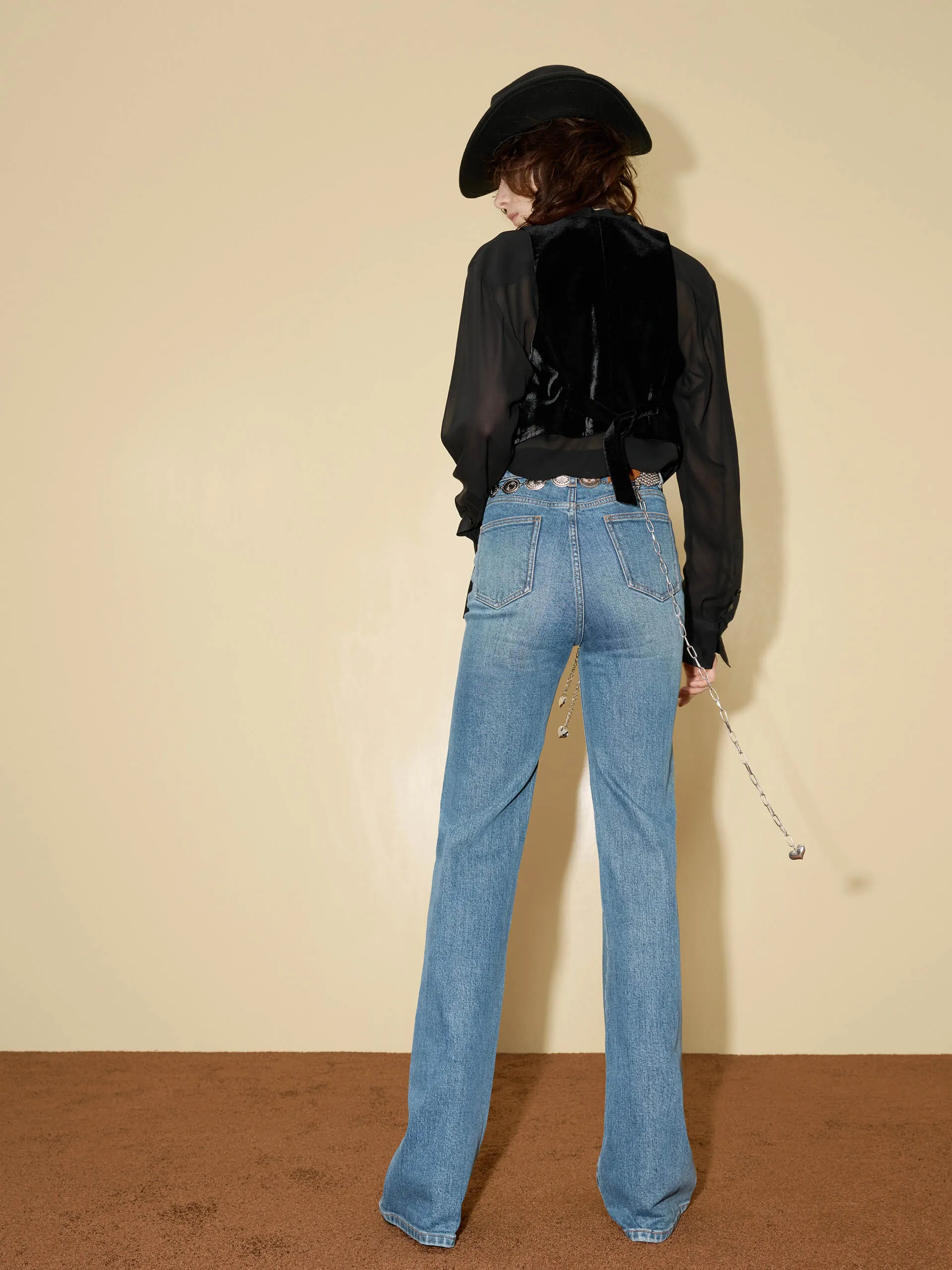 Cropped Velvet Waistcoat