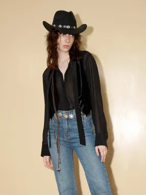 Cropped Velvet Waistcoat