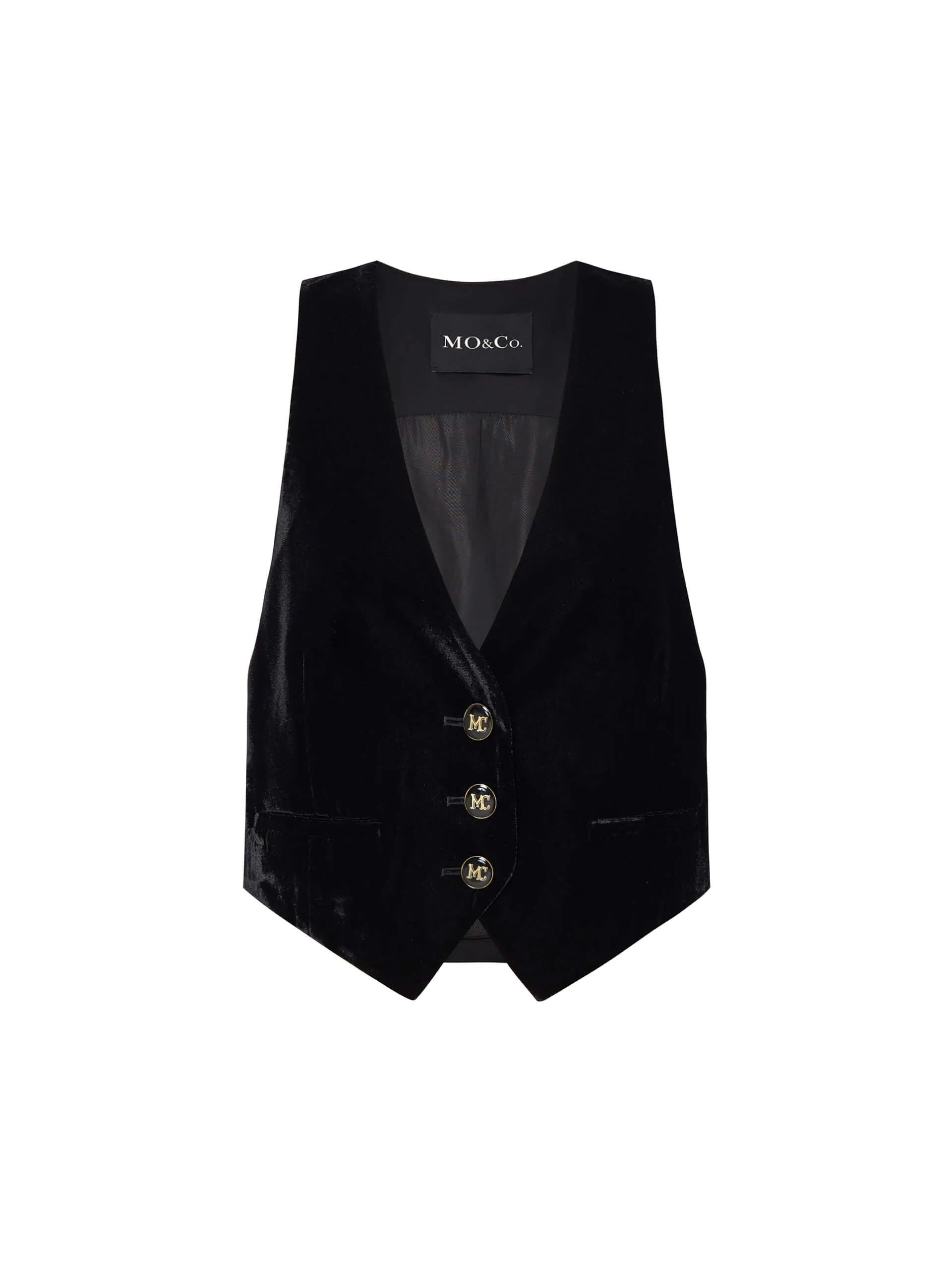 Cropped Velvet Waistcoat