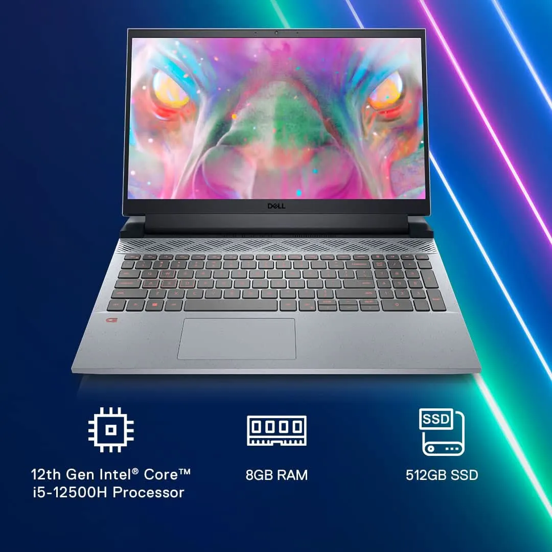DELL INSPIRON G15-5520 [CI5-12500H 12TH GEN/8GB DDR4/512GB SSD/WIN11 HOME MSO/15.6 INCH/4GB RTX 3050 GRAPHICS /1 YEAR(S)/WITH BAG/BLACK]