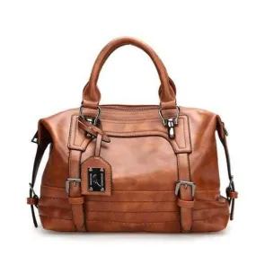 Fashion Boston Women'S Bag Inclined Shoulder Bag - Brown Horizontal