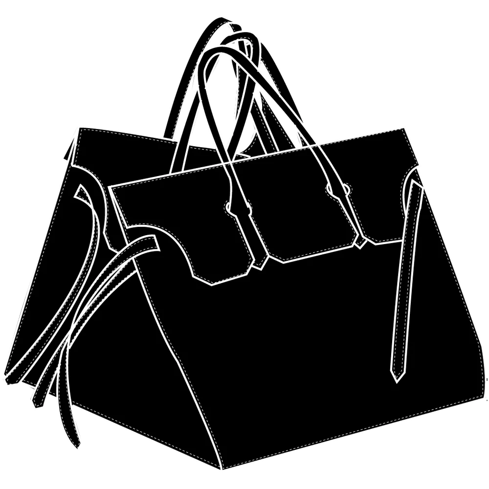 Four Sided Rectangular Bag | Caramel