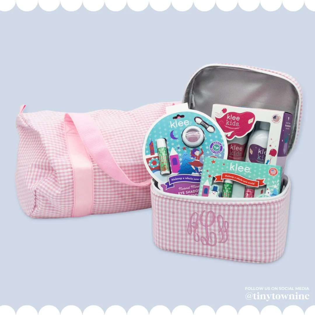 Gingham Train Case