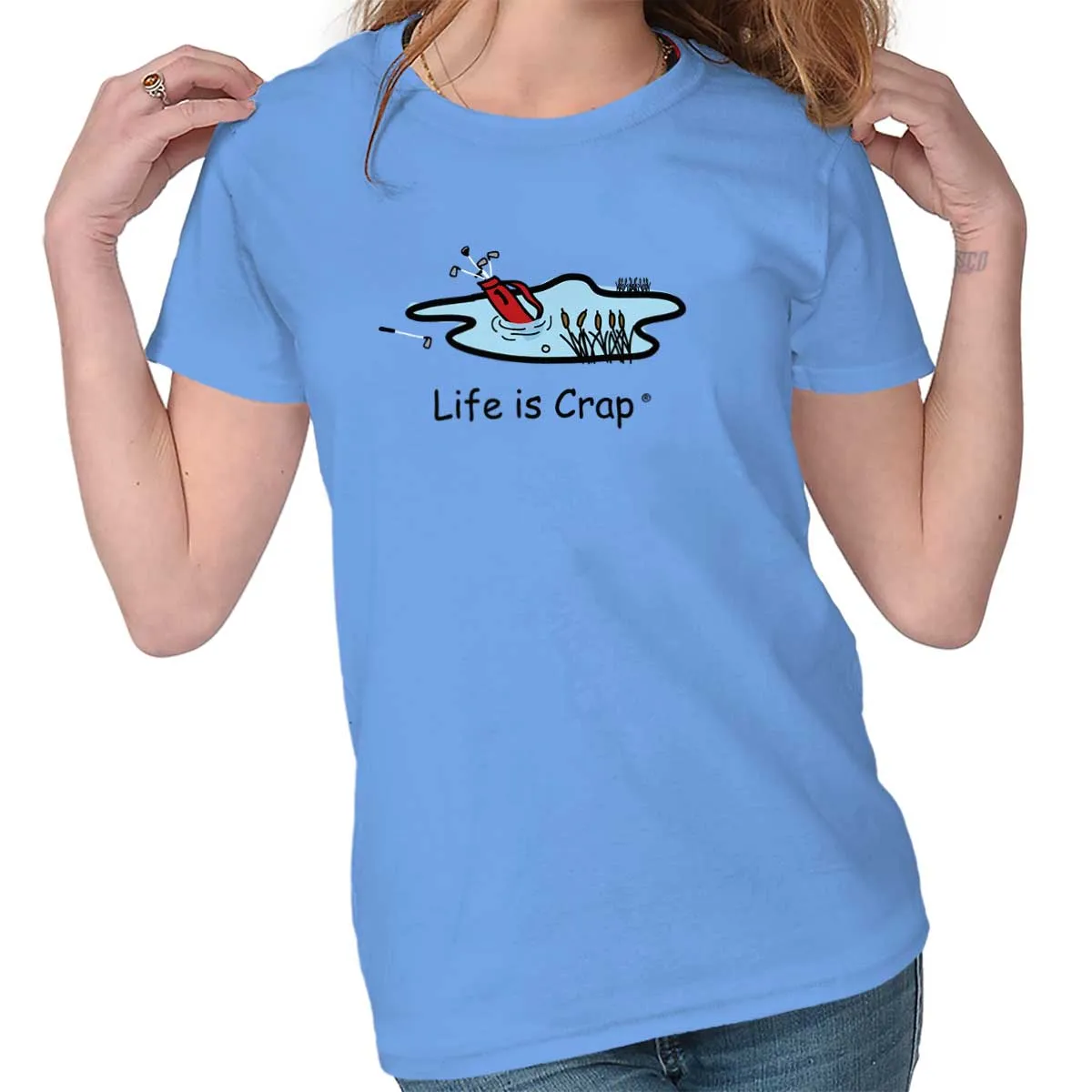 Golf Bag Ladies T-Shirt