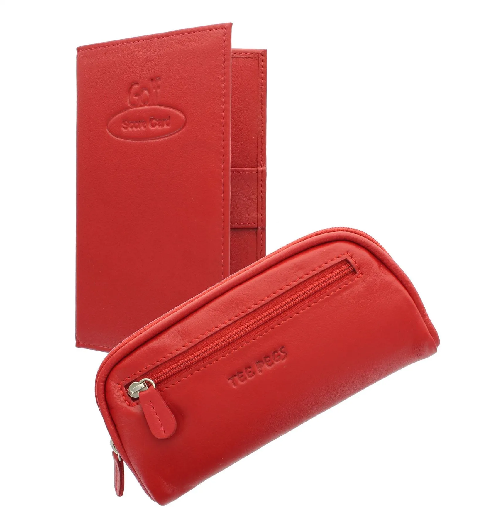 Golf Gift Set With Leather Scorecard Holder And Tee Peg Bag ACGS01