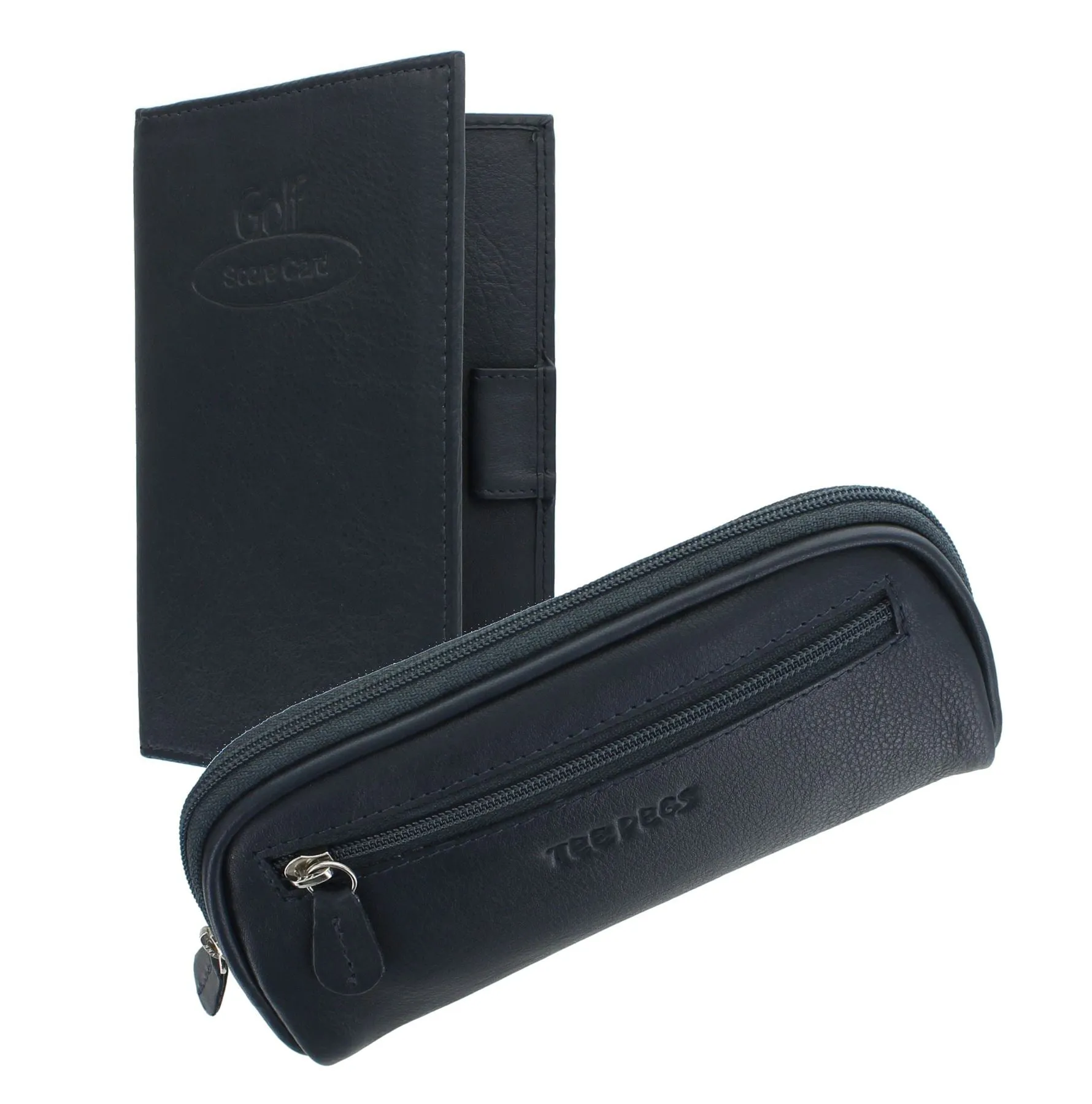 Golf Gift Set With Leather Scorecard Holder And Tee Peg Bag ACGS01