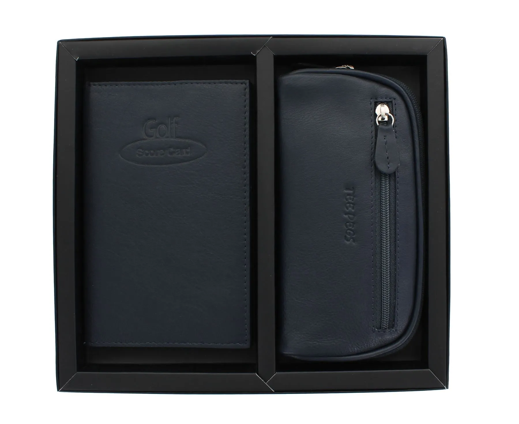 Golf Gift Set With Leather Scorecard Holder And Tee Peg Bag ACGS01